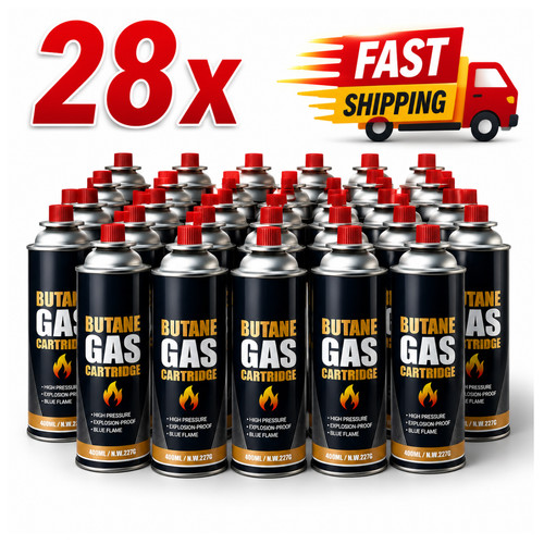 28x butane gas cans canister - 28x,
