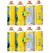 8x BUTANE GAS BOTTLES