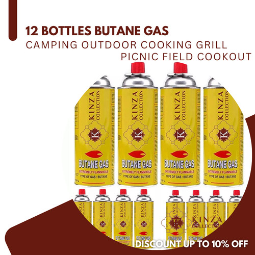 12x butane gas bottles - butane,